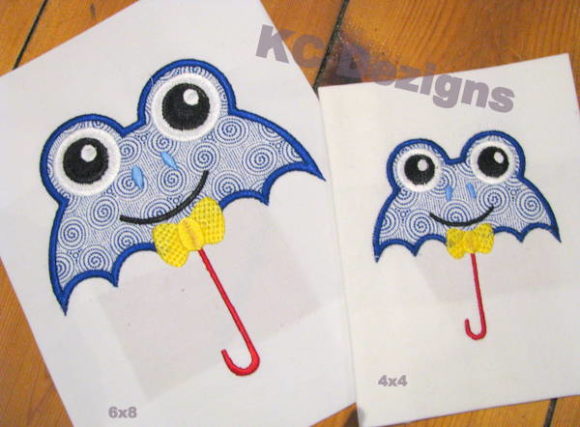 Boy Frog Umbrella: A Whimsical Holiday Embroidery Pick