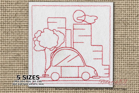 City Redwork: A Designer’s Review for Modern Embroidery
