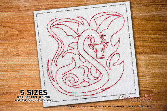 Dragon Creature Redwork: A Seller’s Review