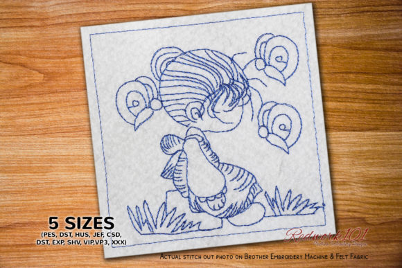 Review: Cartoon Girl with Beautiful Butterflies for Etsy