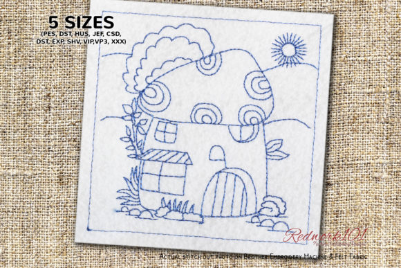 Review: Small Mushroom House Lineart Design