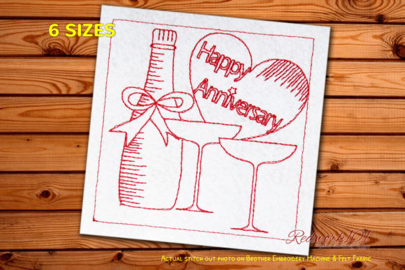 Review: Wine Bottle with Glass Happy Anniversary Design