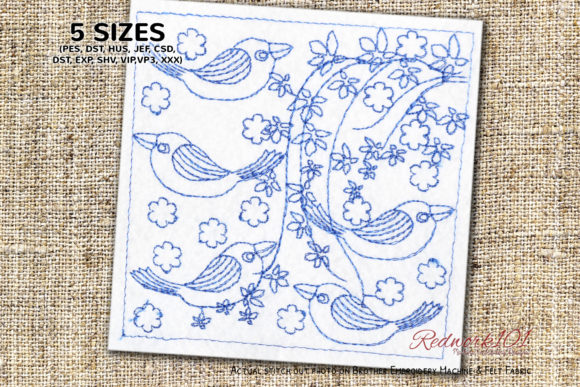 Reviewing Abstract Bird Pattern Redwork for Gifts