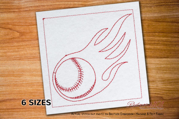 Reviewing the Flaming Baseball Lineart Design