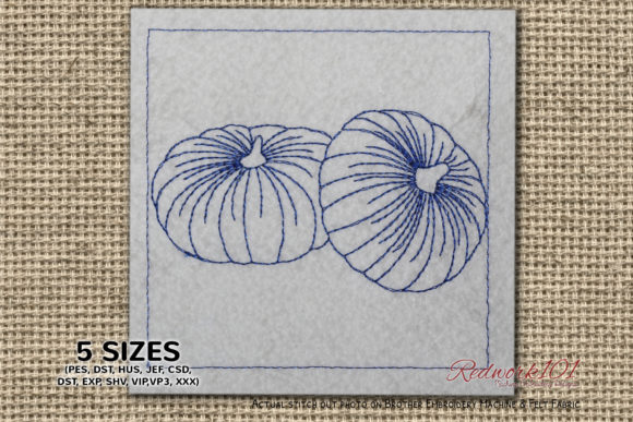 Reviewing Two Big Size of Pumpkins Redwork for Merch